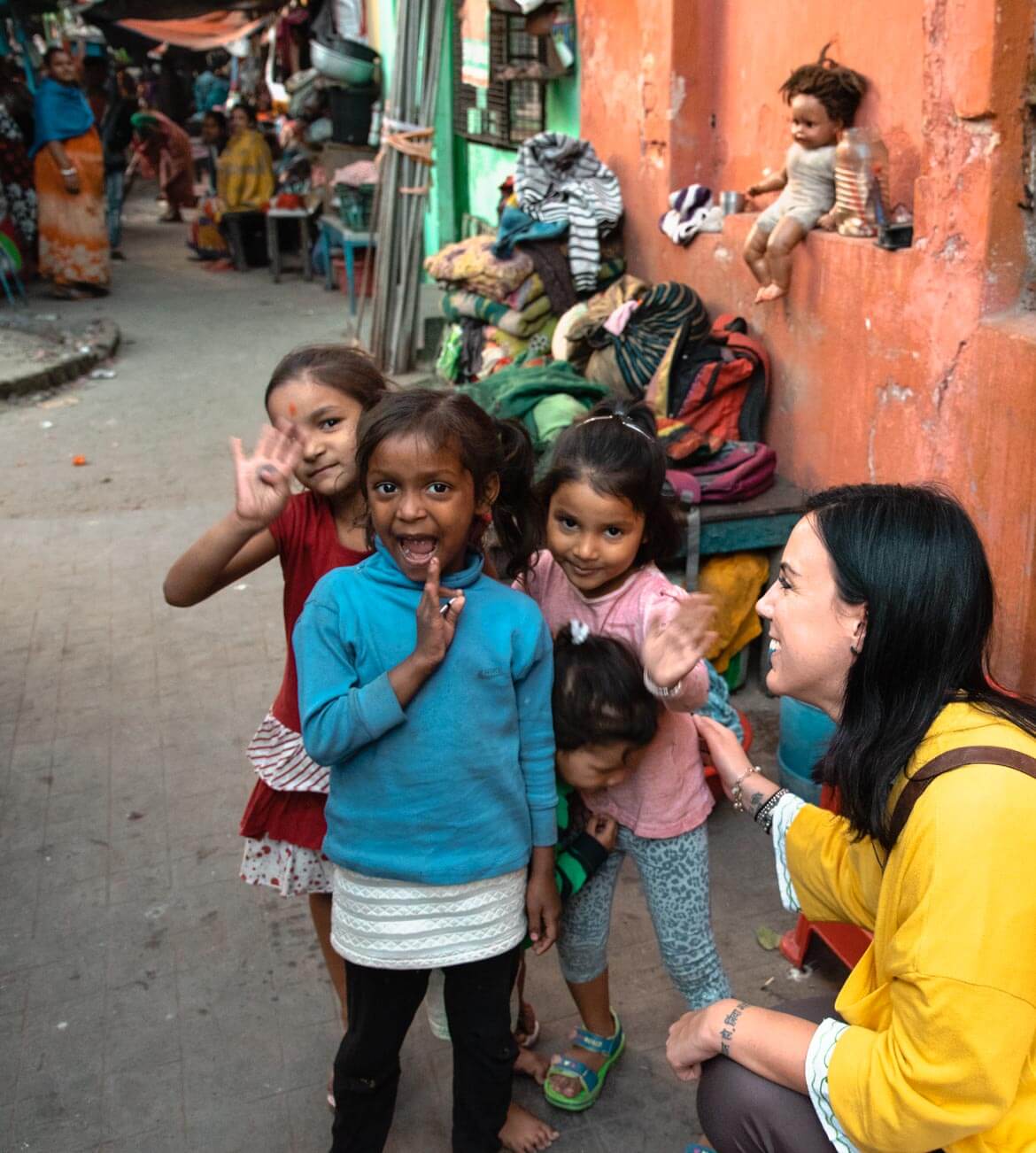 bambini di strada a Calcutta